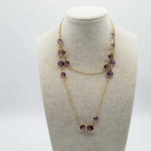 J. Crew Factory Gold and Purple Necklace
